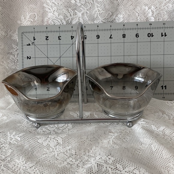 Queens Lustreware Silver Mercury Smoky Grey Fade Bowls in Caddy - Picture 7 of 7